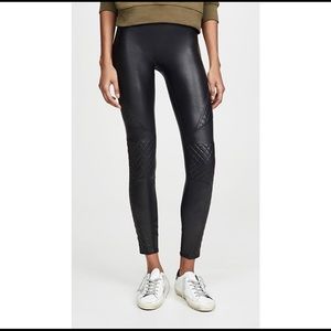 SPANX Faux Leather Quilted Leggings